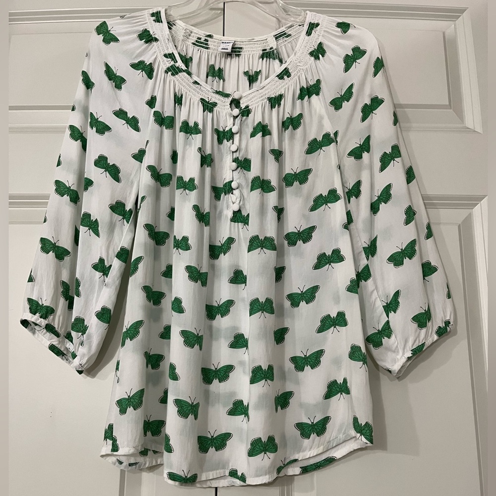 Old Navy Bohemian Butterfly Top Size Medium
